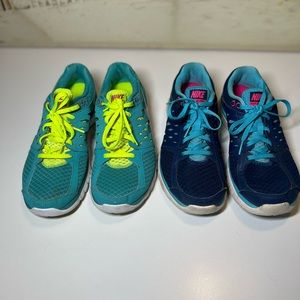 Two pairs of Nike Running Shoes Size 8